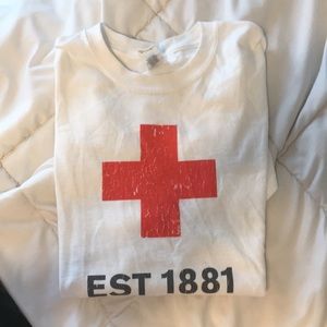 Oversized Red Cross Vintage Tee